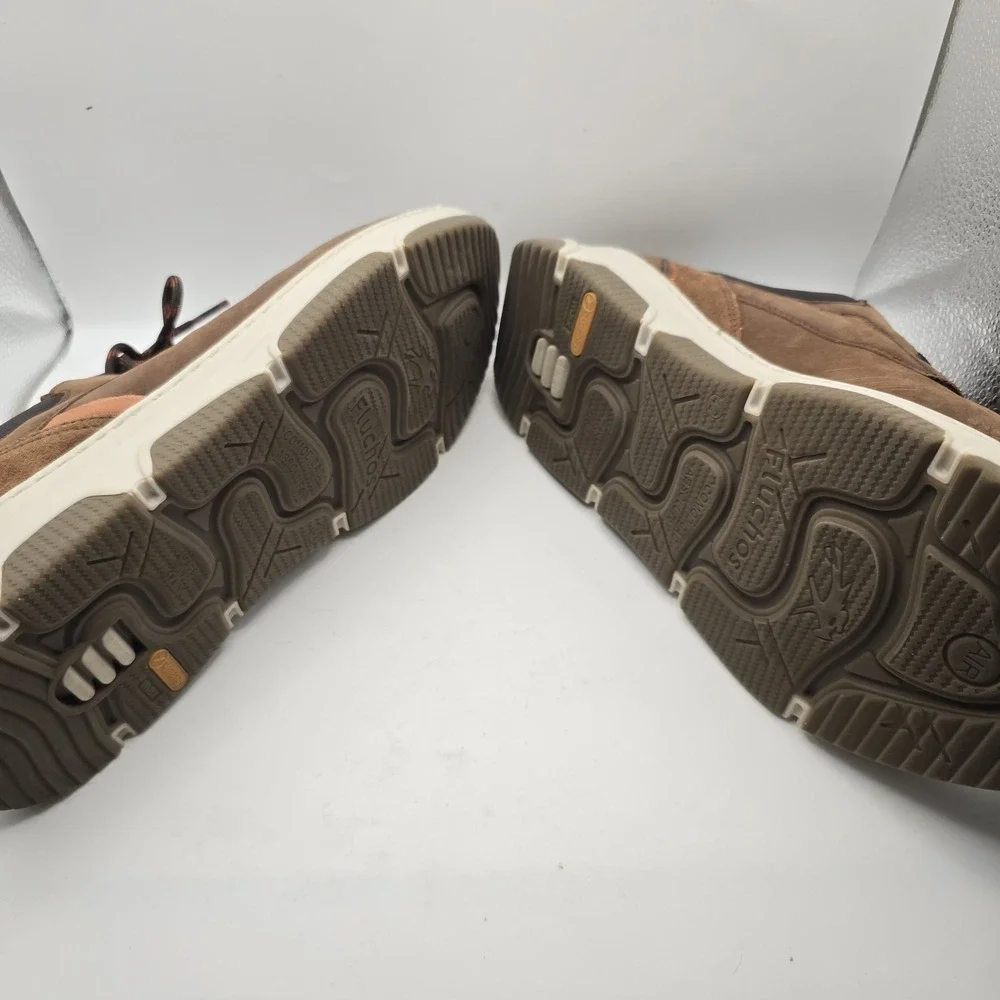 Fluchos Kansas F1345 Mens Casual Leather Sneakers Size 42 US Mens 9 Brown